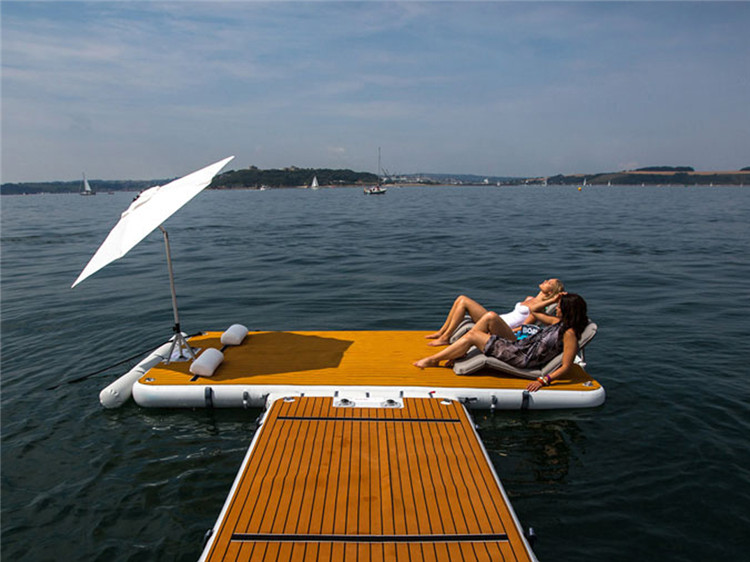 Drop Stitch Inflatable Floating Dock Floating Pontoon /Jet Ski Platform
