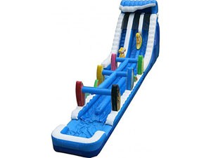Blue Double Land Slip And Slide Giant Inflatable Water Slide BY-SNS-002