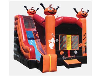 China Best Quality Kids Inflatable Halloween Bounce House With Slide BY-IC-022