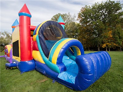 China Factory PVC Material Large Inflatable Slide With Bounce House BY-IC-027