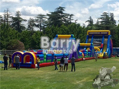 Outdoor playground big inflatable beast obstacle course on land BY-OC-004