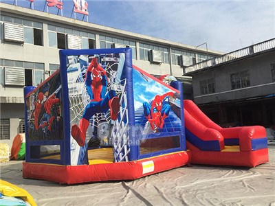 Jumping Castle Spiderman Bounce House With Slide By-Ic-068