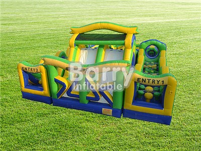 Adrenaline rush jungle inflatable obstacle course for amusement park BY-OC-039