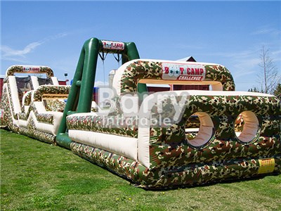 Factory boot camp / military camouflage inflatable obstacle course  BY-OC-013