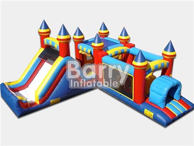 Amusement park toys castle inflatable obstacle course for kids BY-OC-040
