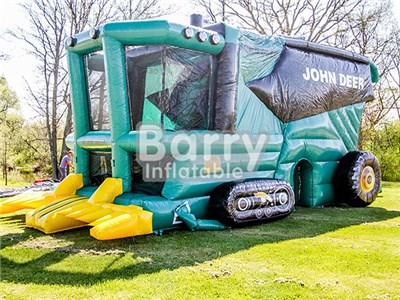 Green combo,inflatable obstacle course with bounce for children BY-OC-045