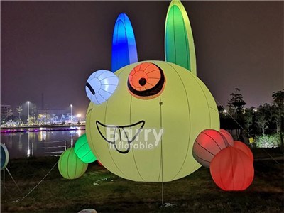 Inflatable walking cartoon character, custom made advertising inflatable rabbit BY-IA-101