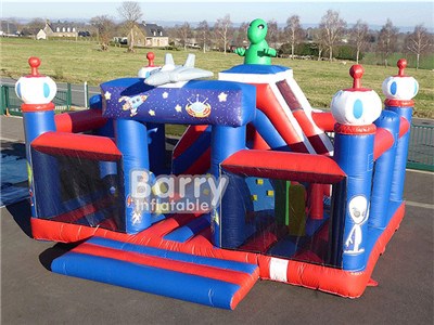 Multi-games Inflatable Playground With Obstacles And Slide  BY-IP-102