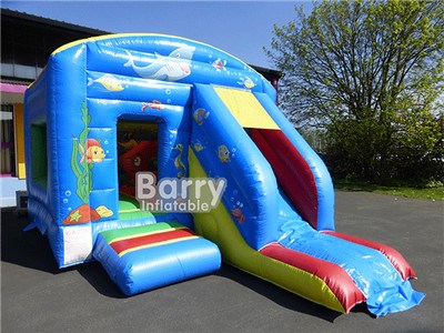 Underwater World Inflatable Bouncy Castle Combo With Slide For Kids  BY-IC-072
