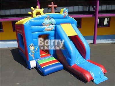 Pirate Ship Jumping Bouncy Castle Bounce House Slide Game Giant Inflatable Combo  BY-IC-073